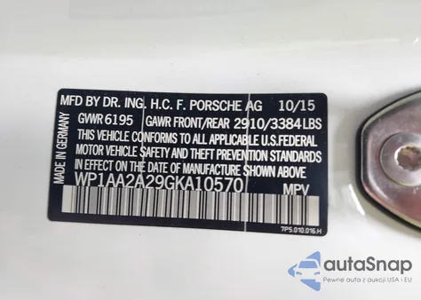 2016 Porsche Cayenne from USA, damaged, VIN WP1AA2A29GKA10570